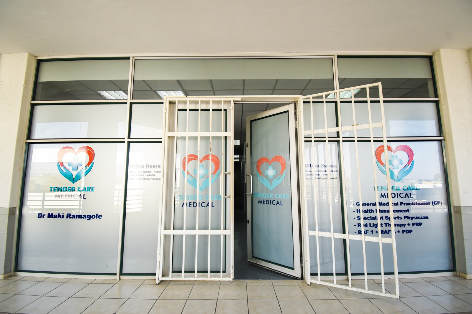Tender Care Medical Practice Entrance & Signage